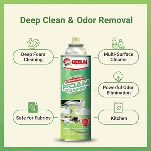 Nettoyant Moussant Getsun pour Tissus d'Ameublement – Éliminateur d'Odeurs, Lavage à Sec, Nettoyage en Profondeur, Détachant, Neutraliseur d'Odeurs de Fumée et d'Animaux, Savon en Spray - Product Image 5