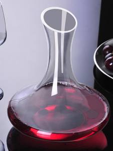 עיצוב יוקרה מודרני גביש יין אדום דקנטר יין מתכת נטול עופרת יין אדום מנפק זכוכית שקוף דק לשימוש ביתי - Product Image 6