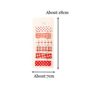 6 unids/set estilo coreano Polka Dot Check patrón Pinzas Para Cabello chica resina pinzas para el cabello accesorios mujeres lindas horquillas niños - Product Image 6
