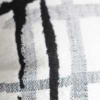 Housse de coussin design en velours, housse de coussin décorative rayée 45x45, housse de coussin à carreaux