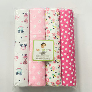 Couverture pour bébé en bambou antistatique écologique, lot de 4, 30x40 pouces, emmailloteuse pour nouveau-né, GOTS/OEKO - Product Image 4