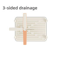 Égouttoir à vaisselle double couche en aluminium WIREKING, 100 % antirouille, 18,6 pouces, organisateur de cuisine avec porte-couverts, sans outil de montage