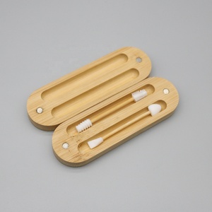 Offre Spéciale léger magnétique réglable Portable étui en bambou <span class=keywords><strong>réutilisable</strong></span> Silicone Qtips cotons-tiges écologique cosmétique oreille - Product Image 1