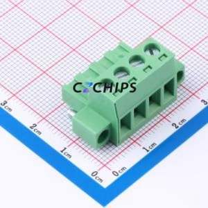 DB2EKM-5.0-4P-GN-S Plug-in Terminal Block P=5mm Connector Male Plug Screw Fixing 1x4P 5mm - Product Image 1