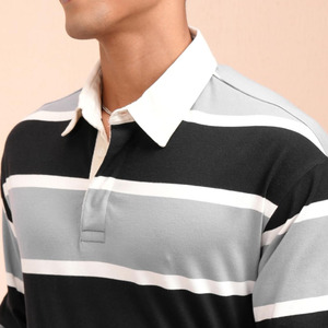 Polo respirant à boutons pour homme 2026 – Design personnalisé, multicolore, manches longues, coupe oversize, style rugby - Product Image 5
