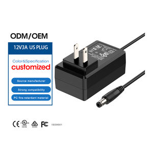 Adaptateur d'alimentation CC 220V vers 12V 3A pour caméra de vidéosurveillance certifiée CUL, <span class=keywords><strong>prix</strong></span> d'usine, USA, matériau PC - Product Image 1