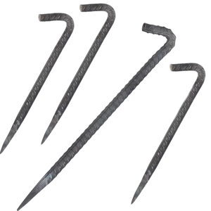 Clous de tente robustes en acier de 14 pouces pour rampes de fauteuil roulant, protections de câbles, gaines de câbles, ancrage, tige galvanisée, sécurité - Product Image 3