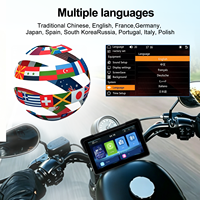 Écran HD IPS 7 pouces étanche IP67 500NIT, navigation GPS, Android Auto sans fil, Carplay portable pour moto