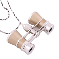 Cadena de Metal antiguo plegable 3x25 telescopio gafas de ópera binoculares de regalo para mujer para sistema de enfoque central de visualización de teatro