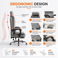 Chaise de bureau en cuir, modèle exécutif, grande taille, capacité 150 kg, vente en gros, certifiée BIFMA, OEM, ODM, logo personnalisé