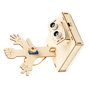OKYN-Y2436 <b>DIY</b> Assembled Toy Set Wooden Ultrasonic Rock Paper Scissors <b>Kit</b> - Product Image 4