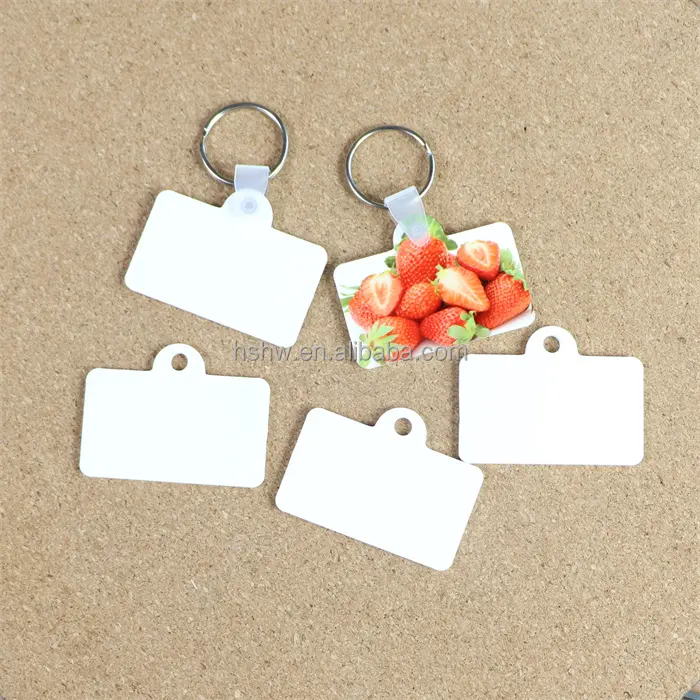 Wholesale Double Sided Printing DIY Sublimation FRP Keychains Blanks Plastic Key Holders