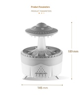 Diffuseur d'aromathérapie ultrasonique à 7 couleurs, humidificateur de nuit, humidificateur anti-gravité à gouttes d'eau