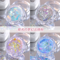Aurora Mermaid Opal Nail Art Glitter Poudre Paillettes Irisé Caméléon Flocons Holographique Irrégulier Flocons Manucure Poudre