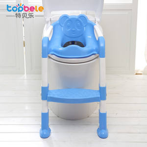 Asiento de inodoro para bebés Topbele azul con asa para niños pequeños, silla de entrenamiento para ir al baño para niños y niñas - Product Image 2