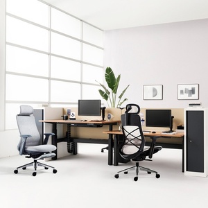 Moderno Executive <b>Office</b> Furniture Set with Chair Modern Modular Workstation Partition <b>Table</b> MDF Material for Home Use - Product Image 4