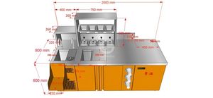 อุปกรณ์ร้านชานมไข่มุก เคาน์เตอร์โชว์ชานม ดีไซน์เคาน์เตอร์บาร์ - Product Image 6
