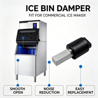 Amortisseur rotatif robuste pour porte de seau à glace, mécanisme de fermeture lente à couple élevé, charnière à fermeture lente et fluide