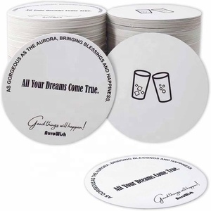 TIKE Cheap Custom Round Absorbent Paper Cup <strong>coaster</strong> Custom Paper <strong>Coasters</strong> with logo for <strong>Drinks</strong> Custom Thick Paper <strong>Coasters</strong> - Product Image 1