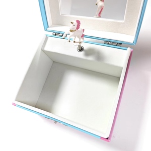 Boîte à <span class=keywords><strong>musique</strong></span> rotative en papier sur le thème des chevaux, avec miroir, manivelle manuelle, écologique, chanson personnalisée, jouet de luxe, son des années 60, pour la maison - Product Image 2