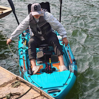 Nouveau Kayak de Pêche Modulaire Motorisé en Plastique de 2,74 m de Large, Facile à Ranger, avec Pédalier, Capacité 3 Personnes, Modèle 2026