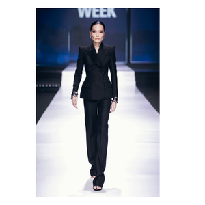 Blazer de mujer de nuevo diseño con pantalones de Ajuste Recto embalaje personalizado Nina pantalón acampanado tela de alta calidad Enzo Vietnam Factory - Product Image 5