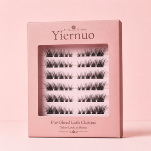 Cluster Lashes Wholesale <strong>Pre</strong> Glued False Eyelashes Waterproof Self Adhesive <strong>Pre</strong> Glued Nature Press on Cluster Lashes - Product Image 1