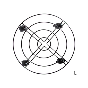 Esschert Design Grande capacité <span class=keywords><strong>de</strong></span> charge 60kg Métal Rond Extérieur 4 Roues Porte-pot <span class=keywords><strong>de</strong></span> fleur Chariot pour plante avec frein - Product Image 3