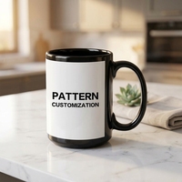 Grandes tasses à sublimation noires de 15 oz - Taille idéale pour les amateurs de café américains