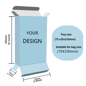 Sacs <span class=keywords><strong>en</strong></span> Mylar personnalisés de 3,5 g avec fermeture éclair, pochettes debout découpées à la forme, anti-odeurs pour aliments et tabac avec boîtes d'affichage - Product Image 6