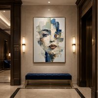 Peinture à l'huile abstraite premium sur toile texturée, art mural moderne, décoration intérieure contemporaine pour hôtel et maison