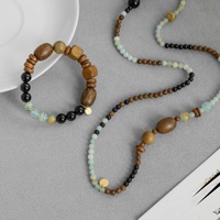Nouvel ensemble collier et bracelet multi-tresors en laiton, design de niche haut de gamme, style ethnique vintage, luxe léger pour femme, pour la vie quotidienne