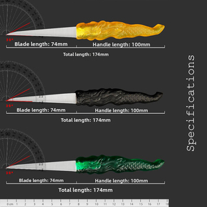 ABS Transparent Plastic <strong>Dragon</strong> Handle Low Price Stainless Steel Fruit Carving <strong>Knife</strong> Set Vegetable Carving <strong>Knife</strong> - Product Image 4