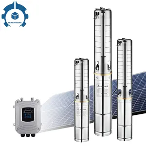 Renewable Energy Solar Water Pumping System 14kgs Submersible Solar Water Dc Pump For Deep Well