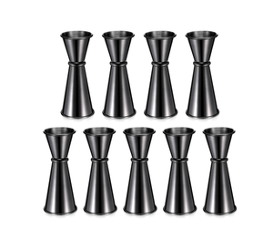 Tùy chỉnh Cocktail <span class=keywords><strong>Bar</strong></span> bartender công cụ thép không gỉ cá nhân Bộ các biện pháp Đôi JIGGER bán buôn barware giữa vòng màu đen - Product Image 1