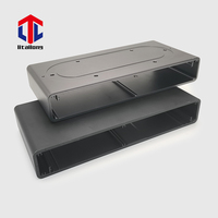 Petit boîtier en aluminium noir personnalisé boîtier d'amplificateur boîtier d'amplificateur en aluminium extrudé boîtier d'amplificateur de voiture