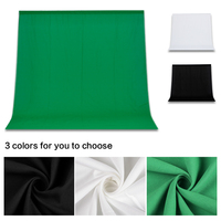 Toile de fond de photographie en mousseline 1,6 m x 2 m pour studio photo, écran vert chromakey noir et blanc
