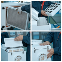 LANTISAIR Collecteur de brouillard d'huile moteur CNC à économie d'énergie, filtre à air industriel, efficacité de purification de 99 %, extracteur de brouillard de liquide de refroidissement