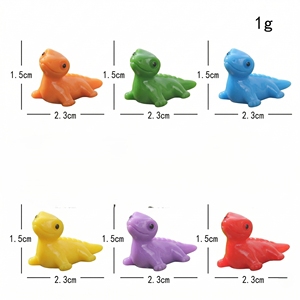Mini-lézards en résine, figurines d'animaux miniatures pour jardin féerique, peintes à la main, pigment riche, kits DIY, accessoires décoratifs pour slime - Product Image 3