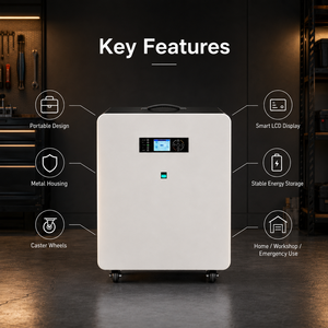 Sistema de Almacenamiento de Energía Portátil con Batería, IP65, Estación de Energía Portátil con Pantalla LCD para Generador Solar y Respaldo Doméstico - Product Image 1