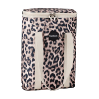 Sac isotherme de pique-nique personnalisé avec logo, petit, imperméable, souple, à fermeture éclair, pour deux bouteilles, doublure en PEVA, sac isotherme pour vin