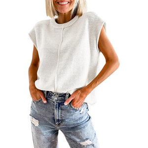 Loveda Maglione Senza Maniche Invernale Casual con Collo Tondo, Multicolore, Vestibilità Ampia per Donna - Product Image 6
