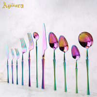 Ensemble de vaisselle occidentale de luxe de haute qualité en acier inoxydable vaisselle dorée cuisine restaurant fourchette couteau cuillère ensemble
