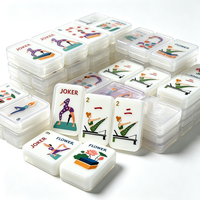 Ensemble de Mahjong Américain en Acrylique Premium, 160 Tuiles, Design Artistique Exquis, Kit de Mahjong pour Joueurs, Cadeau de Vacances pour Femmes