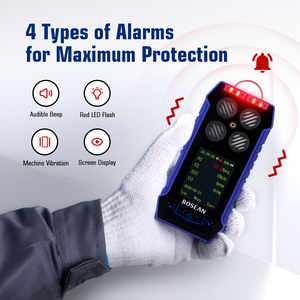 <span class=keywords><strong>Detector</strong></span> de Gás Portátil BH-4S com Carregamento USB e Alarme de Bateria Fraca para Análise de Emissões de Biogás e Metano - Product Image 3