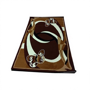 Tapis Adiva turc en polyester shaggy, tissé jacquard, fabriqué à la machine, à poils longs, rembourré, réversible, lavable, antibactérien, moyen - Product Image 1
