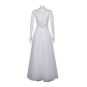 Robe en satin blanc Glinda la Sorcière Blanche, costume de cosplay, tenue de scène pour Halloween - Product Image 4