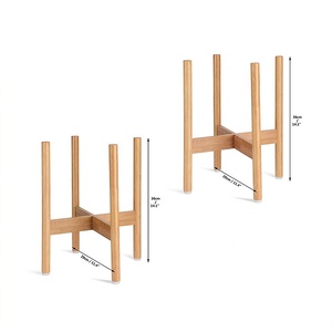 Support de <span class=keywords><strong>plante</strong></span> <span class=keywords><strong>en</strong></span> bambou moyen, <span class=keywords><strong>porte</strong></span>-pot de fleurs, support de <span class=keywords><strong>plante</strong></span> moderne du milieu du siècle avec couvre-pieds <span class=keywords><strong>en</strong></span> caoutchouc amovible, largeur 11,4 pouces - Product Image 6