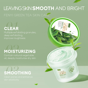 Exfoliant à la crème glacée au thé vert FENYI, gommage blanchissant personnalisé pour le soin du corps, gommage corporel naturel - Product Image 3