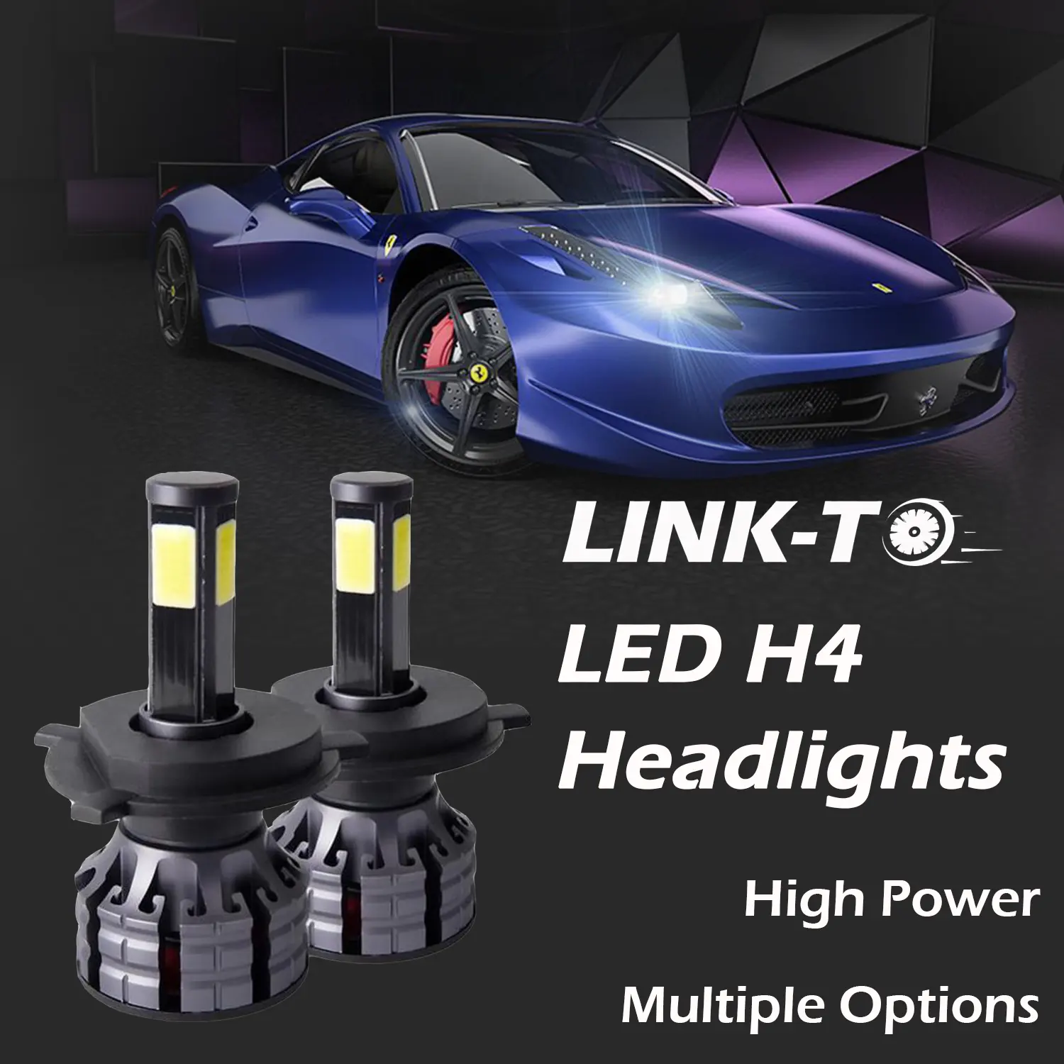 Faros delanteros LED de alta potencia para coche, Bombilla de 360 grados, de 4 lados, 48W, H4, H13, 9004, 9007, 14000LM, Enlace a 360